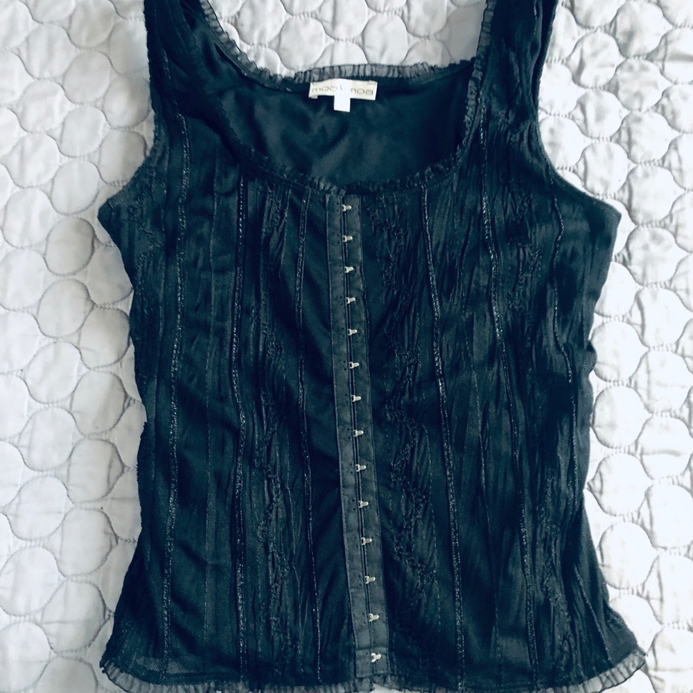 Bustier-look dressy tank top
